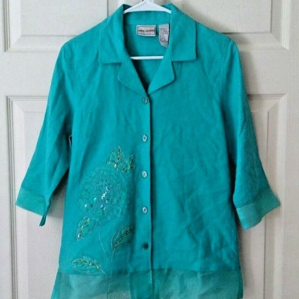 NAPA VALLEY PETITES Women's Shirt Sz S (LS018)